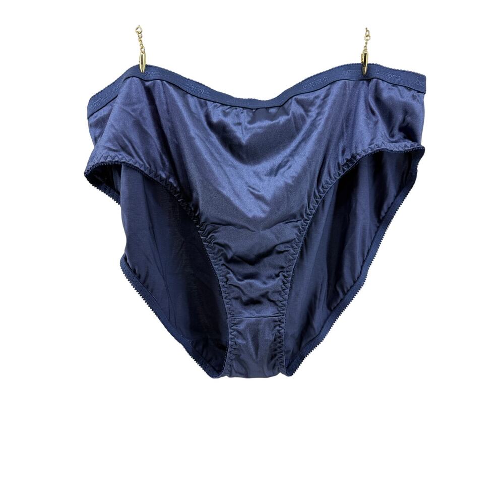 Barbra Lingerie + B2BODY Satin Full Coverage Brief Panty Navy Blue Womens 5XL